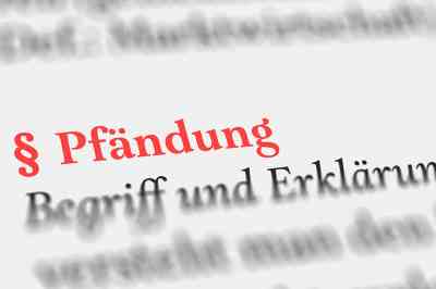 Textausschnitt Pfändung