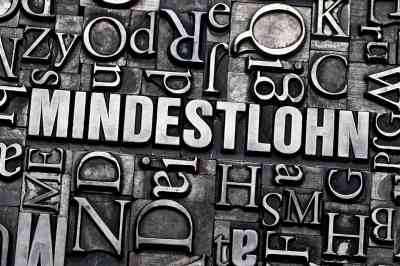 Schriftzug Mindestlohn