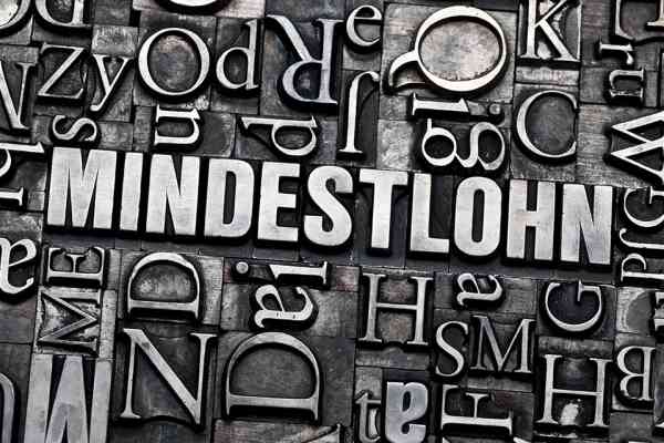 Schriftzug Mindestlohn